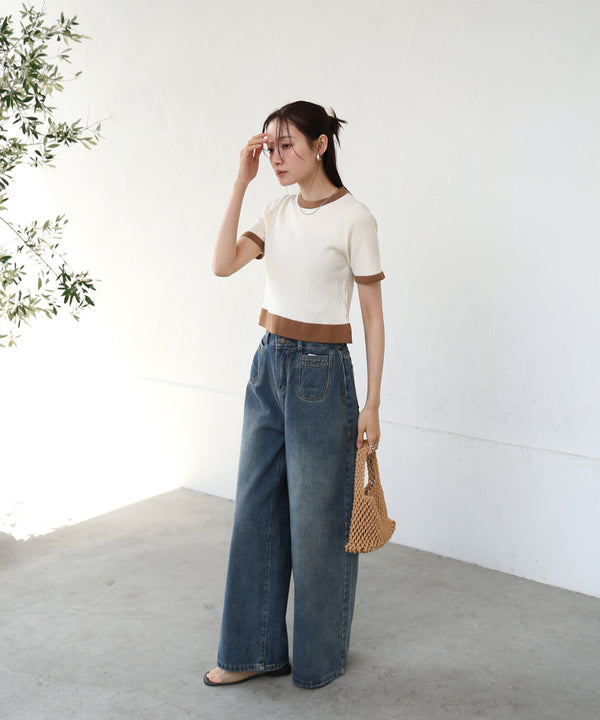 リンガーニットＴシャツ