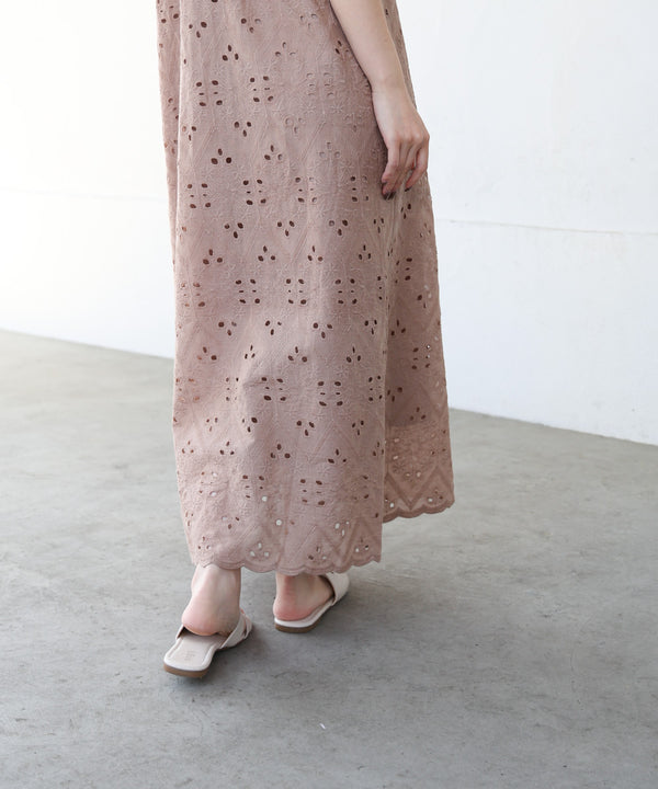 【S・Mサイズ展開】コットン刺繍ワンピース