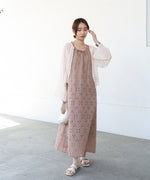 【S・Mサイズ展開】コットン刺繍ワンピース