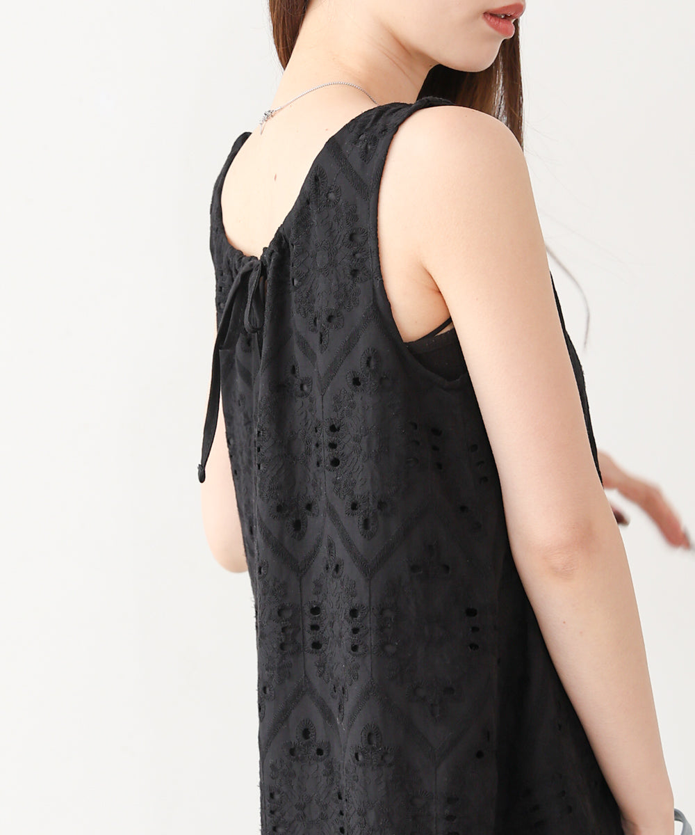 【S・Mサイズ展開】コットン刺繍ワンピース