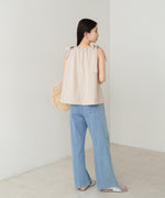 ショルダーリボンデザインブラウス