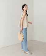 ショルダーリボンデザインブラウス