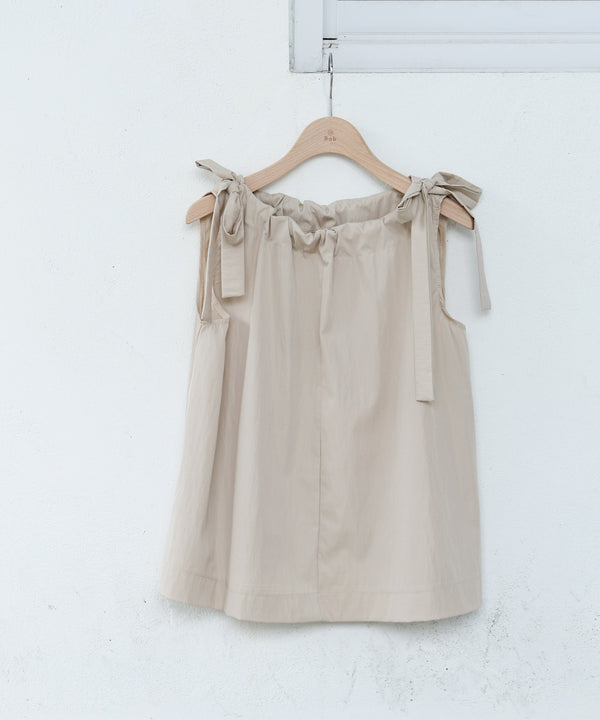 ショルダーリボンデザインブラウス