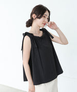 ショルダーリボンデザインブラウス