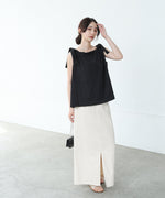 ショルダーリボンデザインブラウス