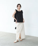 ショルダーリボンデザインブラウス