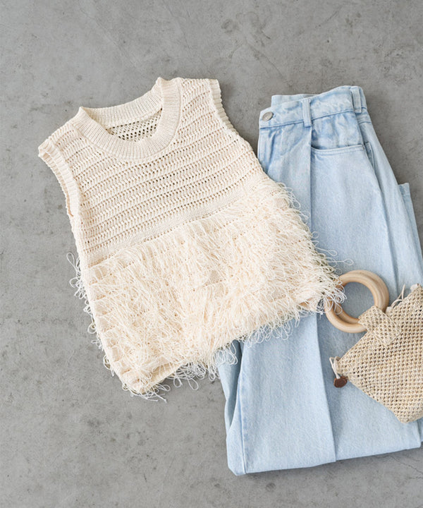 ループニットトップス