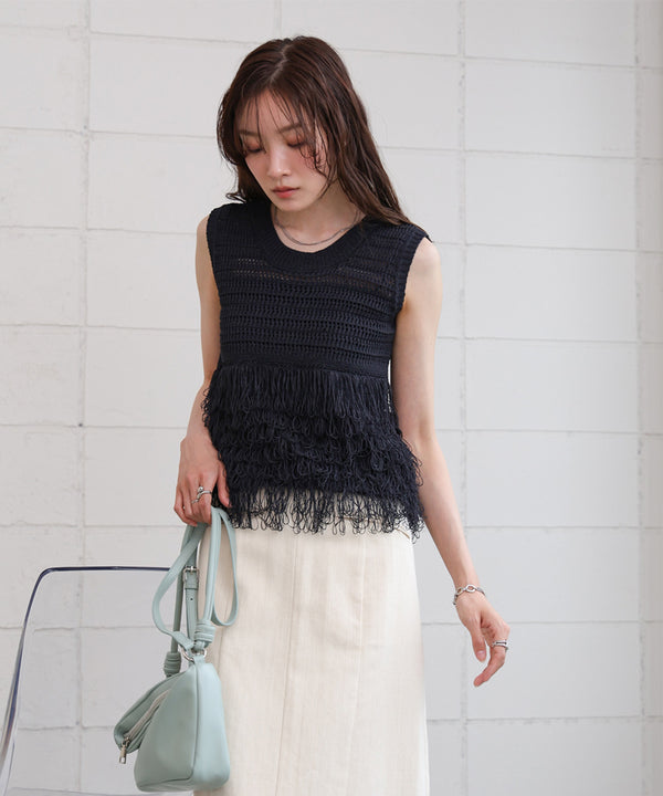 ループニットトップス