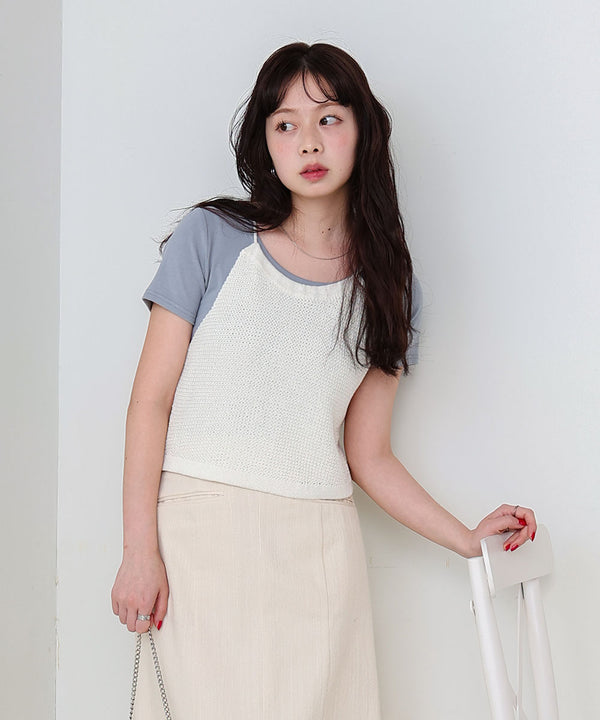 前後2WAYアメスリ リボンニットベスト