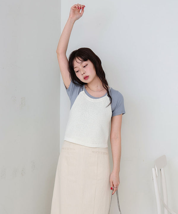 前後2WAYアメスリ リボンニットベスト