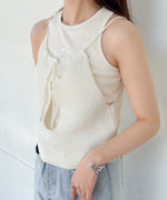 前後2WAYアメスリ リボンニットベスト