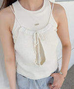 前後2WAYアメスリ リボンニットベスト