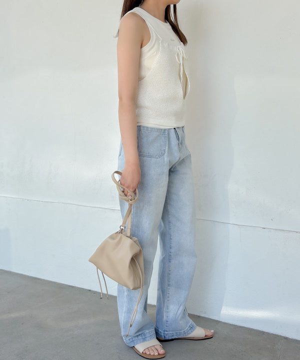 前後2WAYアメスリ リボンニットベスト