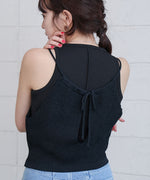 前後2WAYアメスリ リボンニットベスト