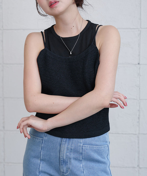 前後2WAYアメスリ リボンニットベスト