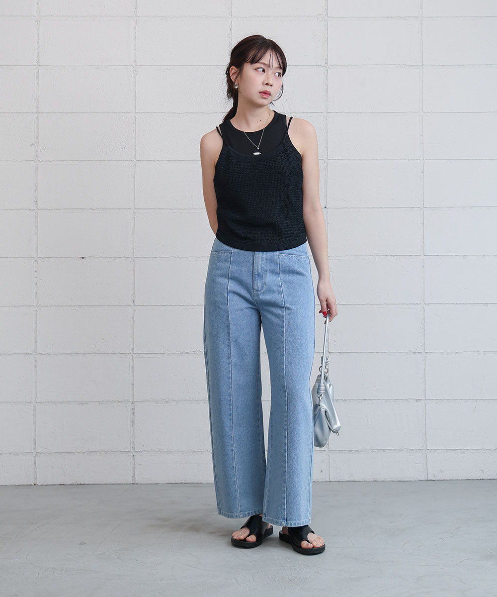 前後2WAYアメスリ リボンニットベスト