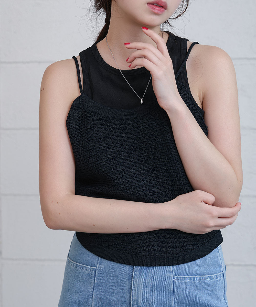 前後2WAYアメスリ リボンニットベスト