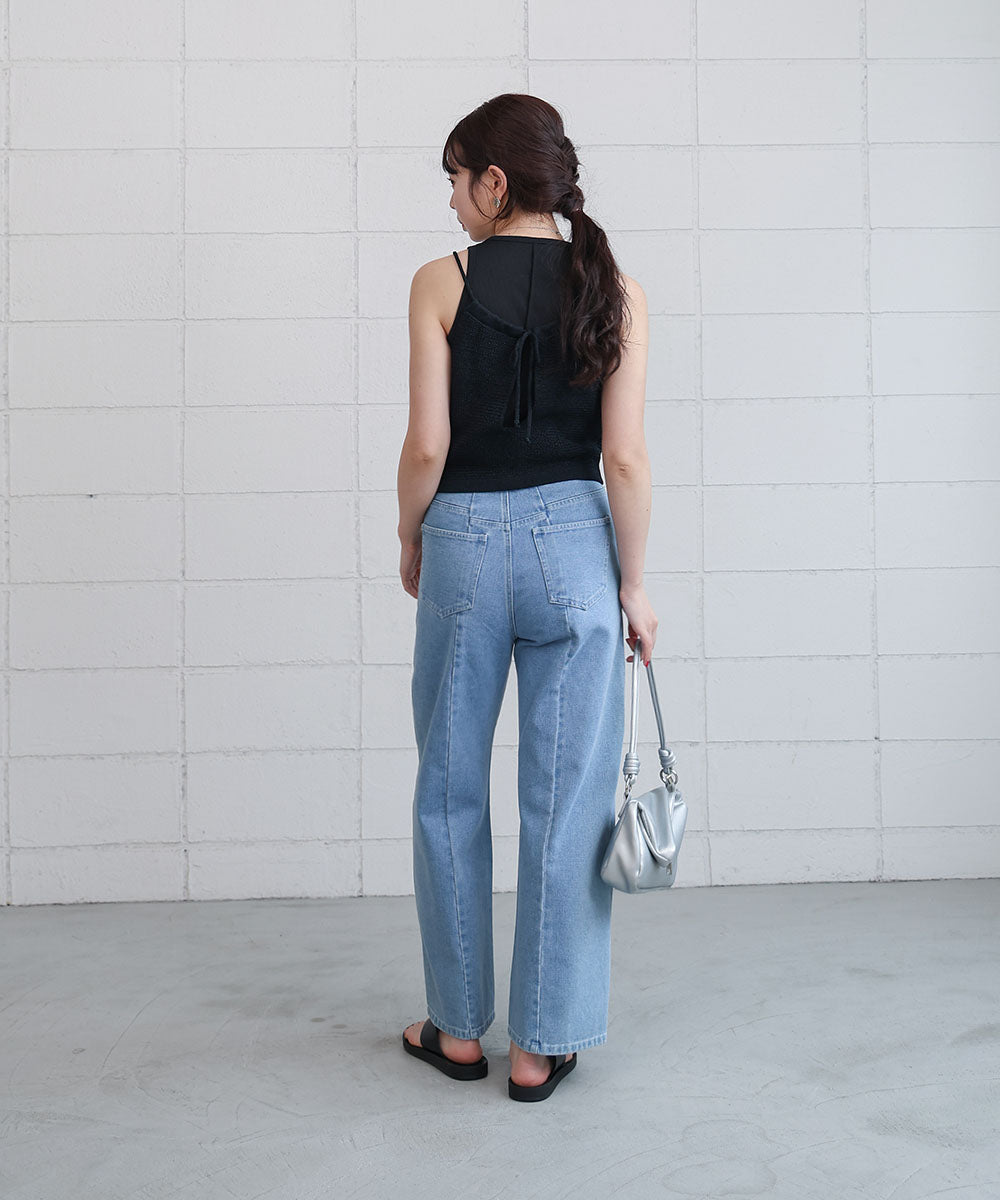 前後2WAYアメスリ リボンニットベスト