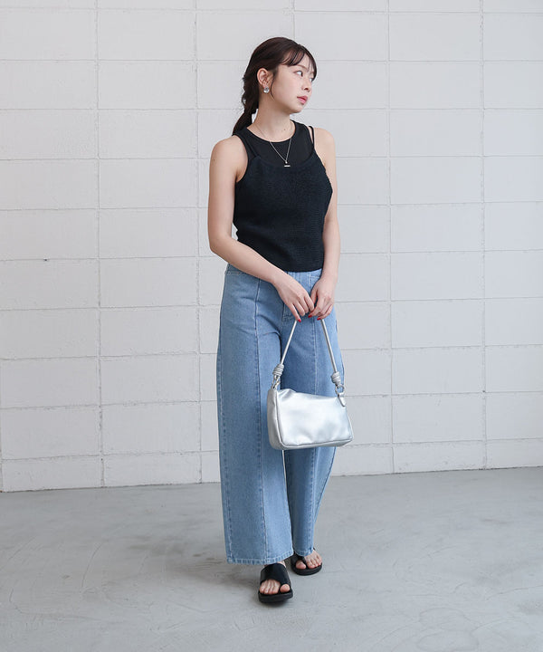 前後2WAYアメスリ リボンニットベスト