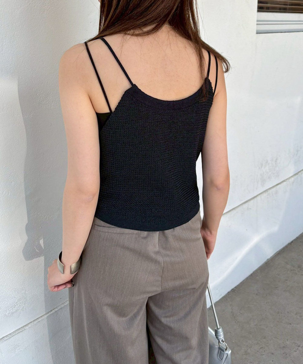 前後2WAYアメスリ リボンニットベスト