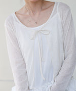 メランジリボンカーディガン