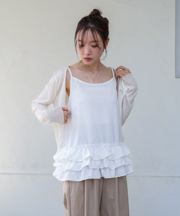 メランジリボンカーディガン