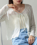 メランジリボンカーディガン