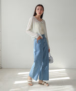 メランジリボンカーディガン