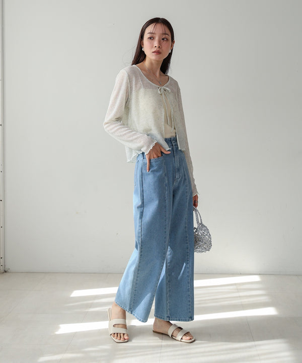 メランジリボンカーディガン