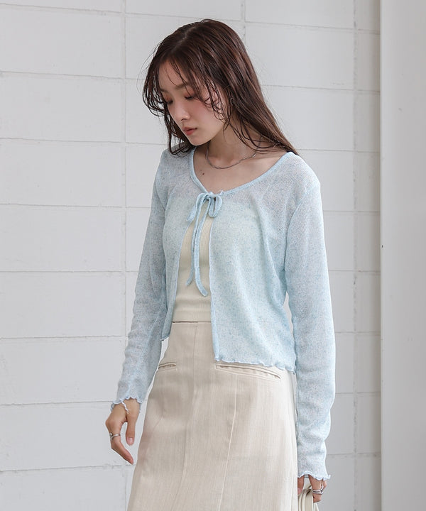 メランジリボンカーディガン