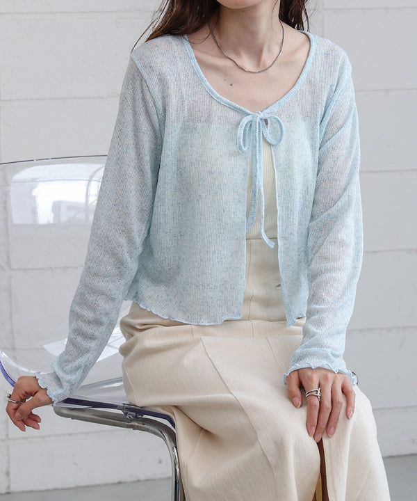 メランジリボンカーディガン