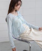 メランジリボンカーディガン