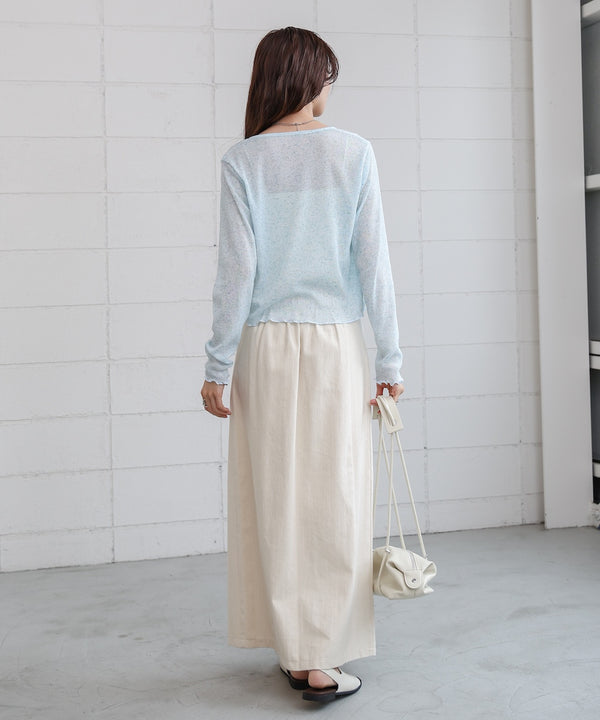 メランジリボンカーディガン