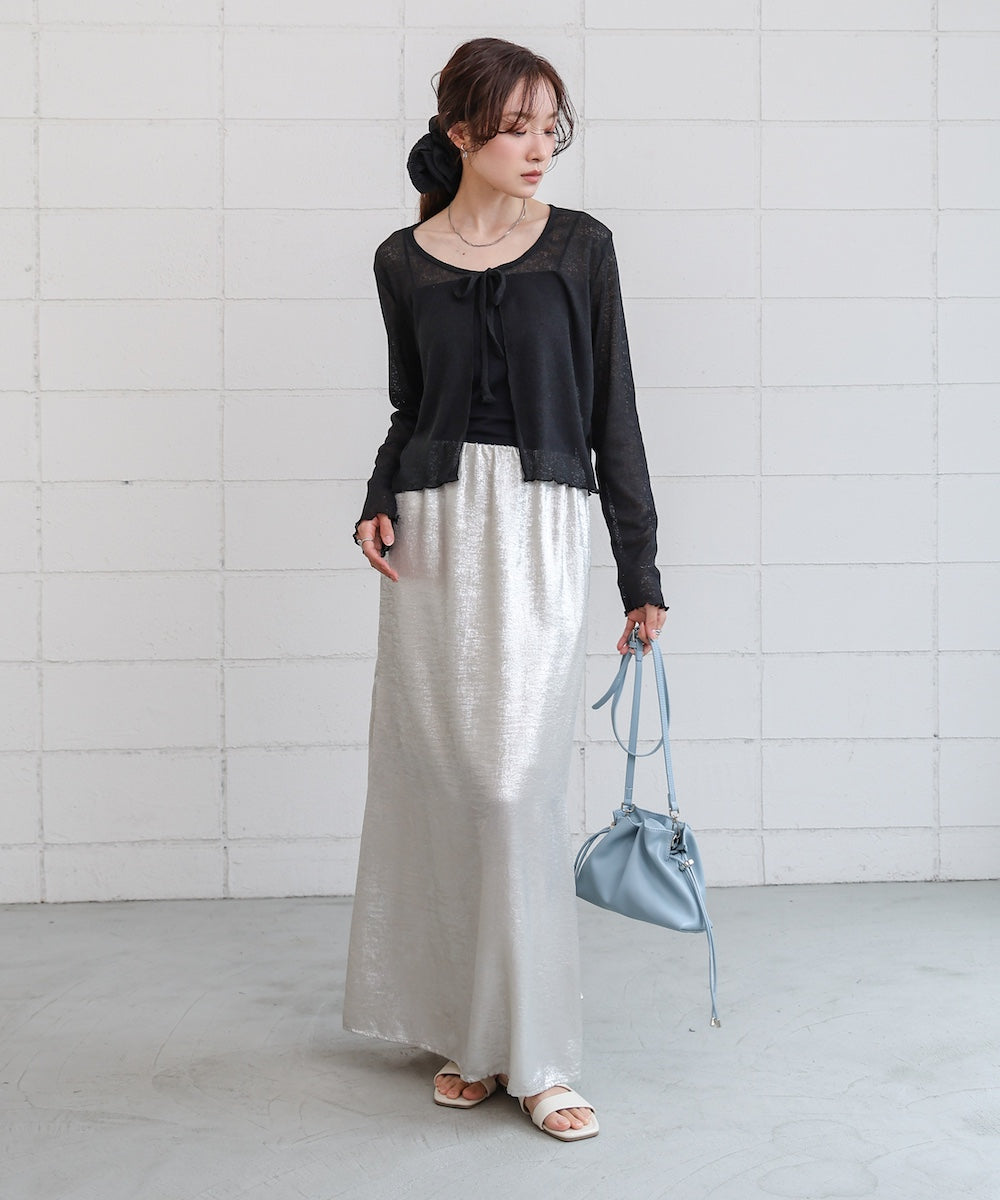 メランジリボンカーディガン