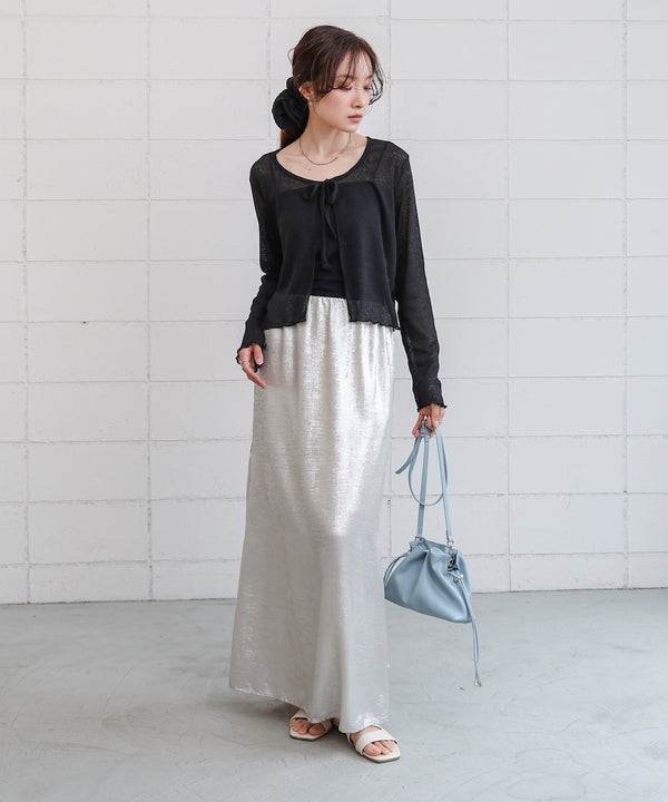 メランジリボンカーディガン