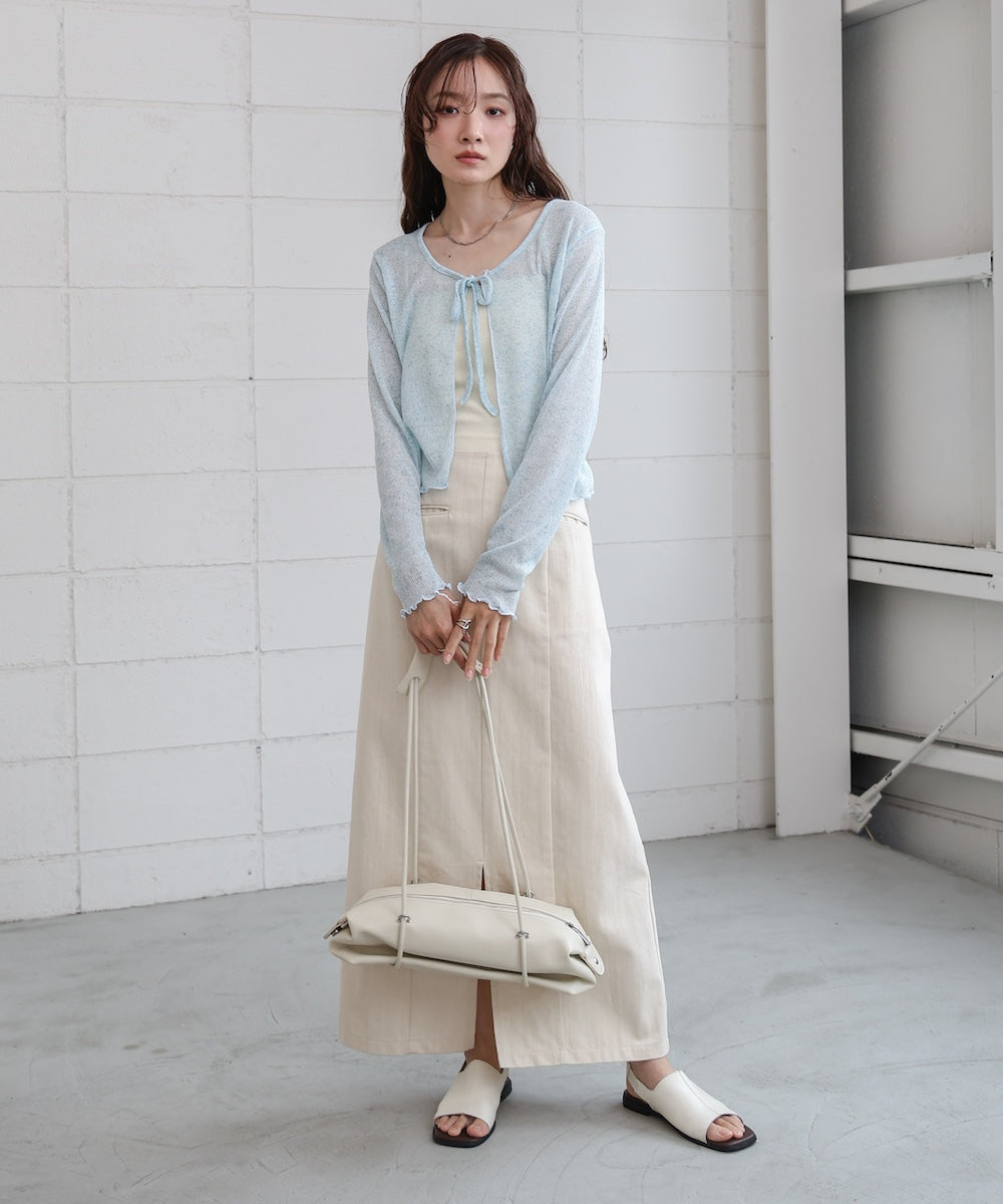 メランジリボンカーディガン