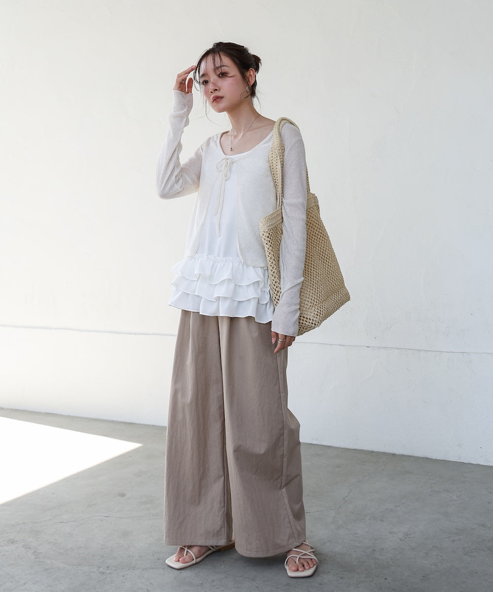 メランジリボンカーディガン