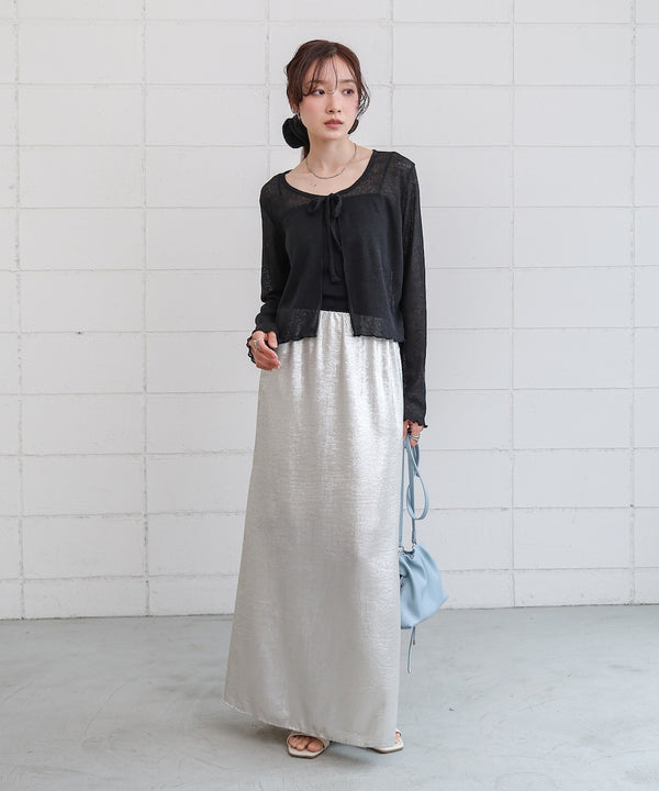 メランジリボンカーディガン