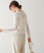 刺繍透かし編みトップス