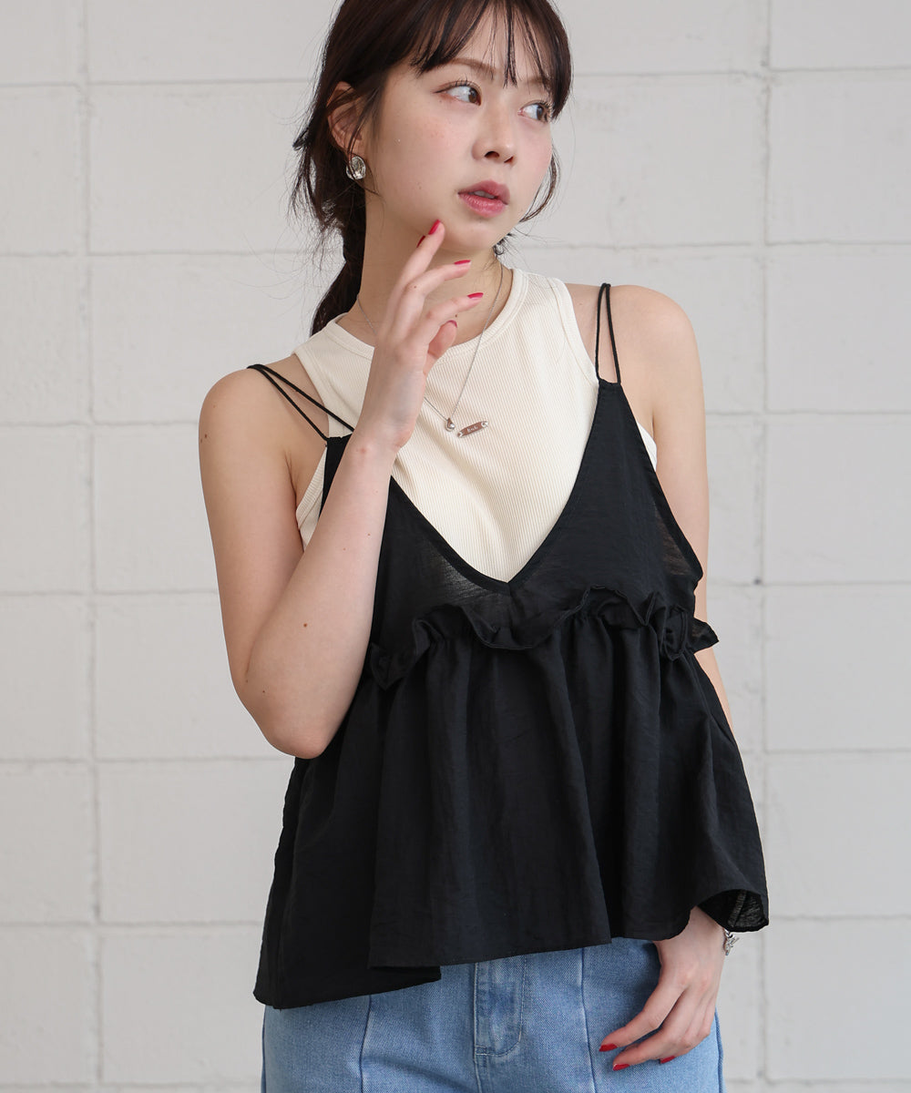 フリルキャミトップス