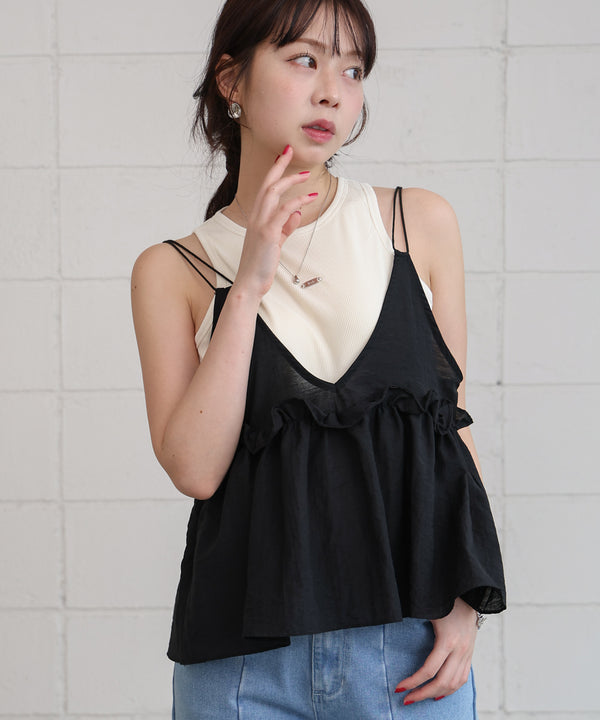 フリルキャミトップス