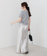 マルチボーダーサイドシャーリングＴシャツ