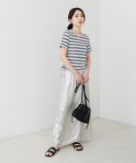 マルチボーダーサイドシャーリングＴシャツ