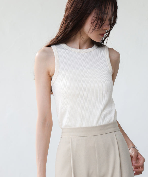 ランダムリブタンクトップ