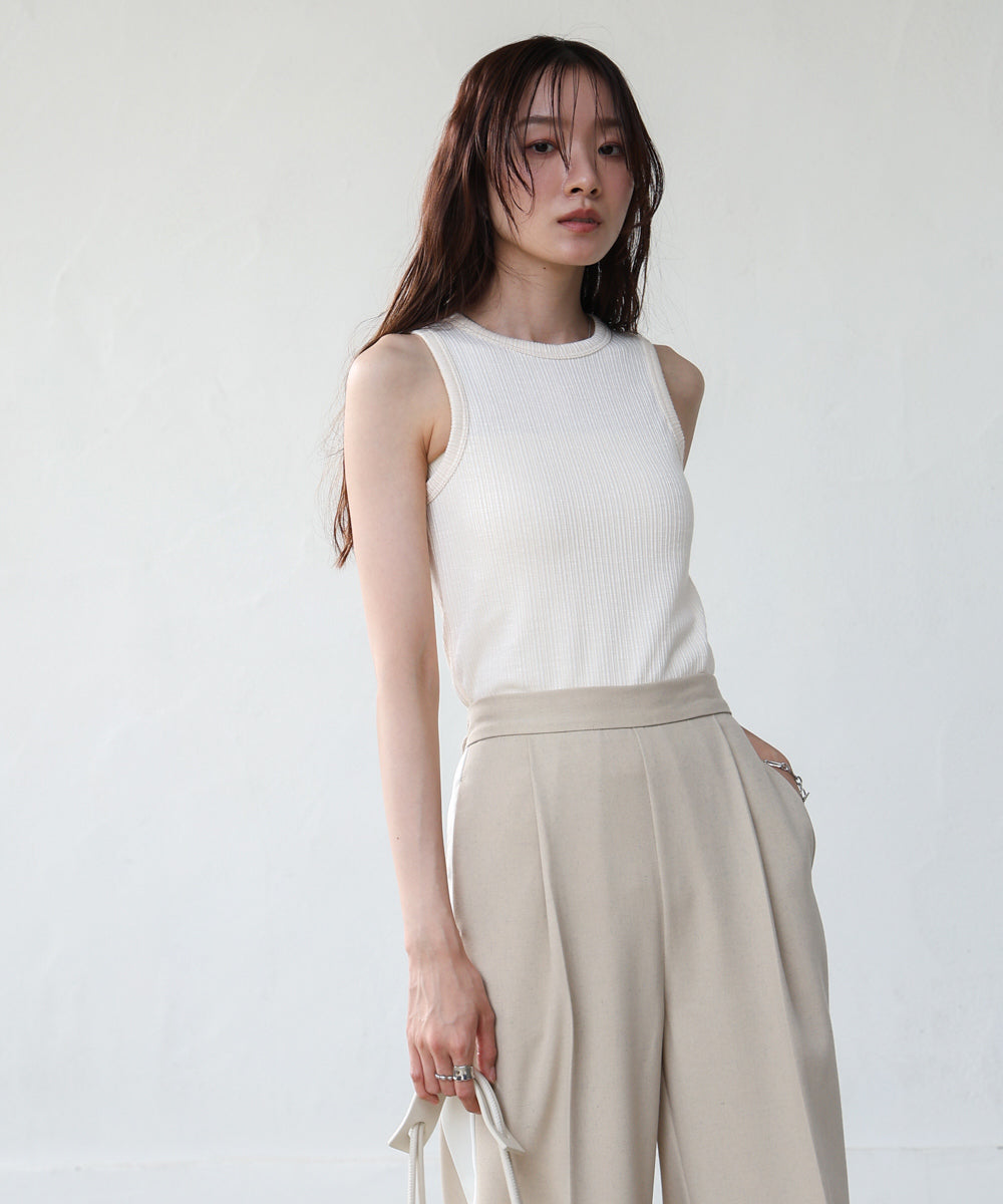 ランダムリブタンクトップ