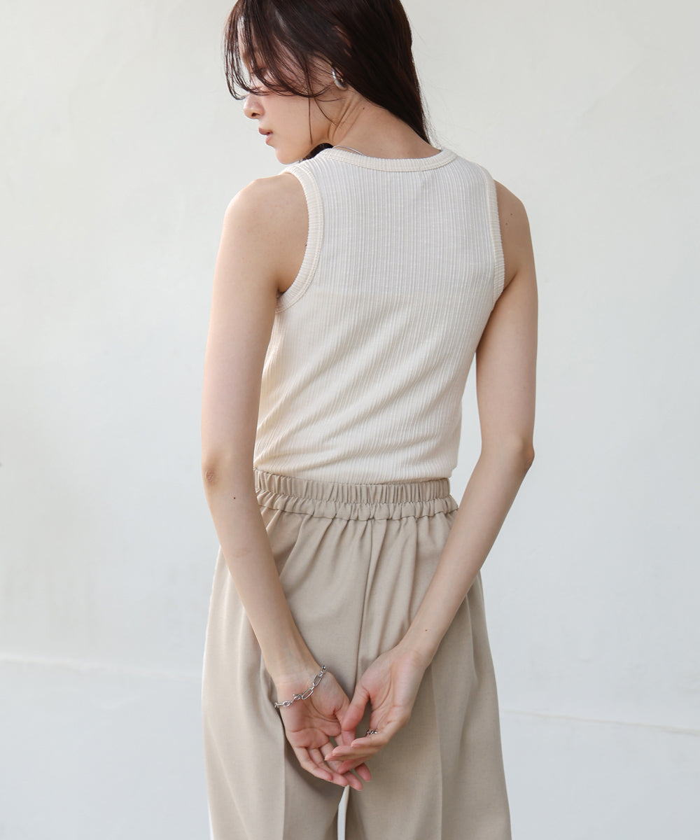 ランダムリブタンクトップ