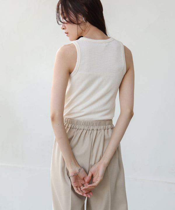 ランダムリブタンクトップ