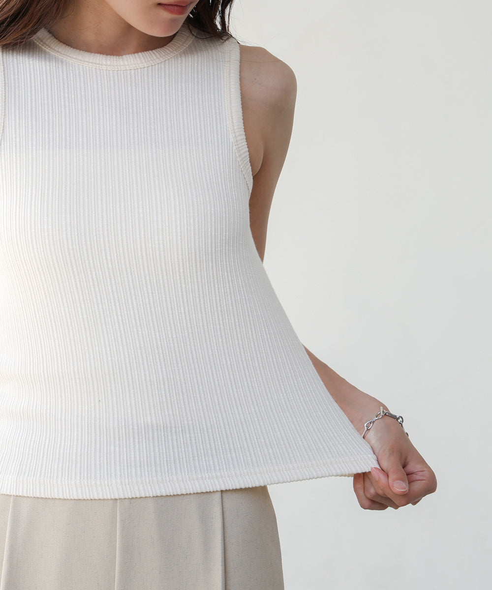 ランダムリブタンクトップ