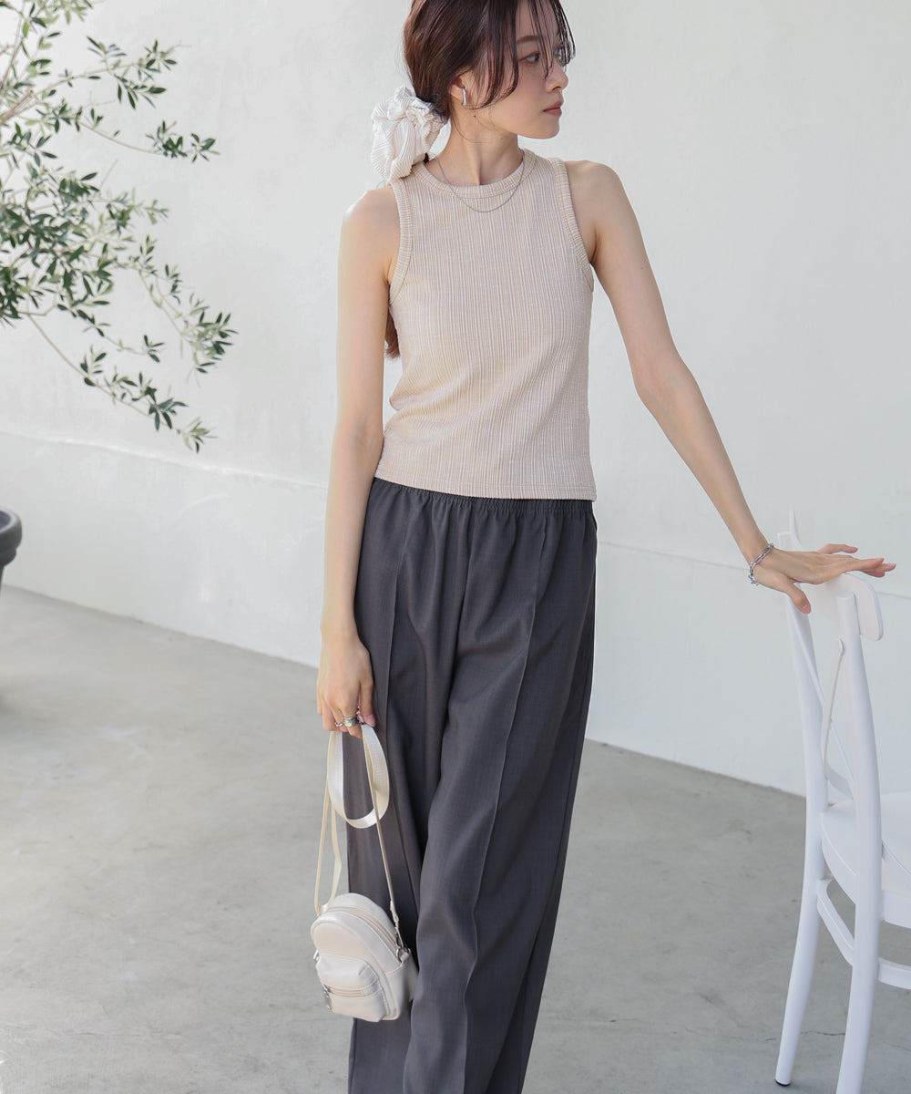 ランダムリブタンクトップ