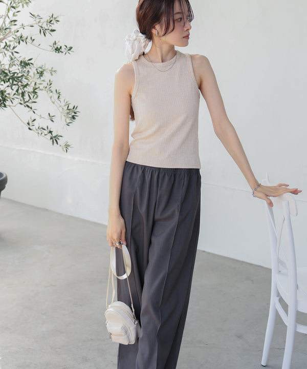 ランダムリブタンクトップ